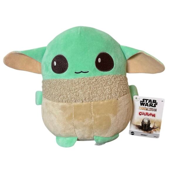 MATTEL  STAR WARS GROGU BABY YODA PLUSHIE 8’ CUUTOPIA MANDALORIAN COLLECTIBLE - Picture 2 of 9